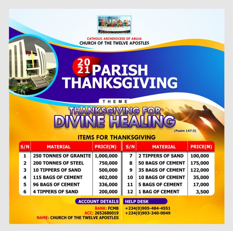 2021 Parish Thanksgiving for Divine Healing (Photo Gallery)